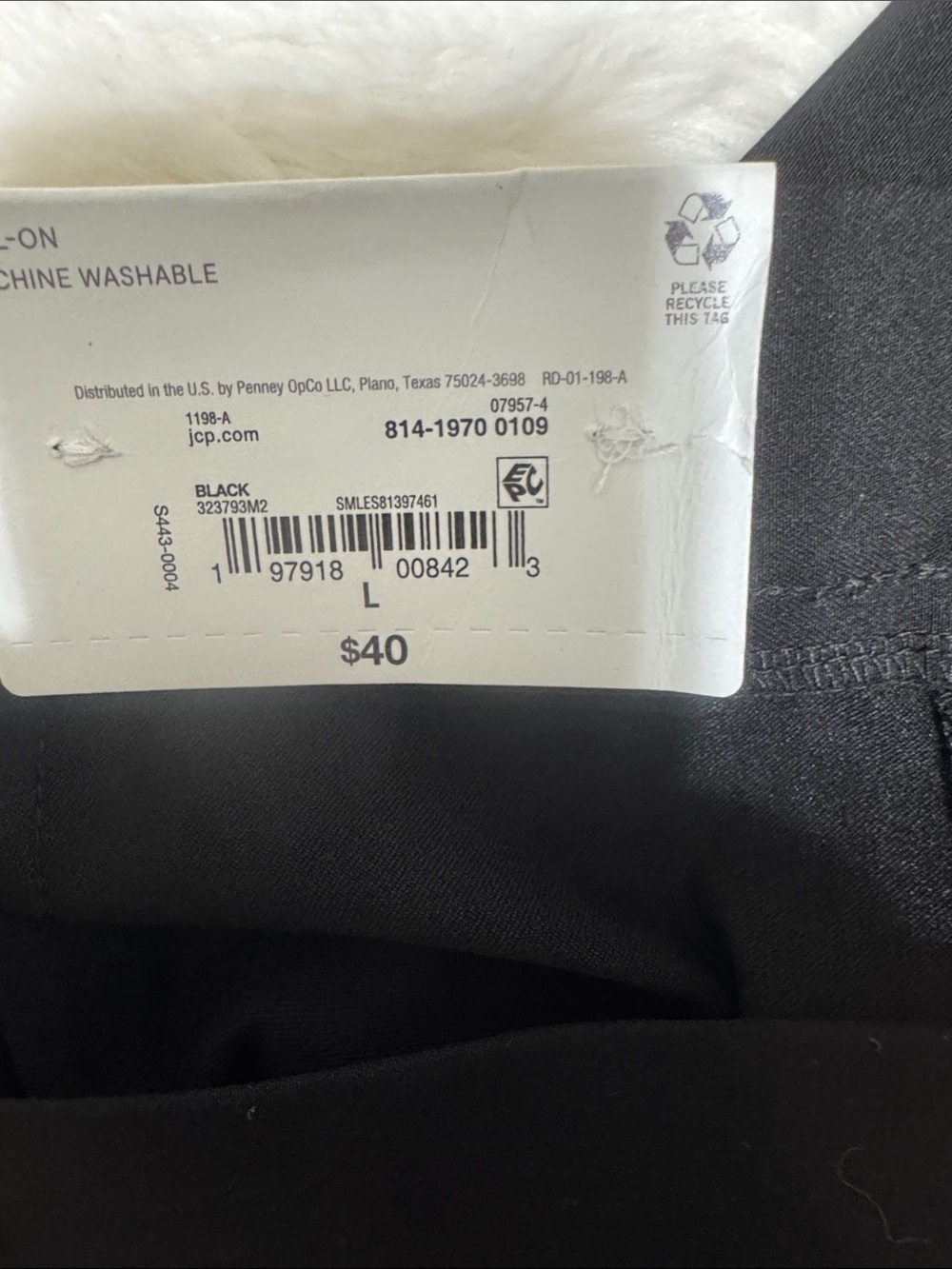 Liz Claiborne Black Women’s High-Rise Bermuda Shorts with Gold Buttons - Picture 7 of 7